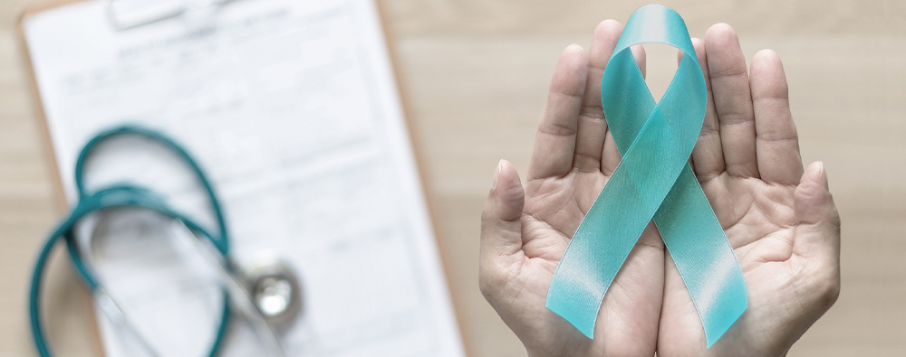 The PCOS awareness ribbon. 