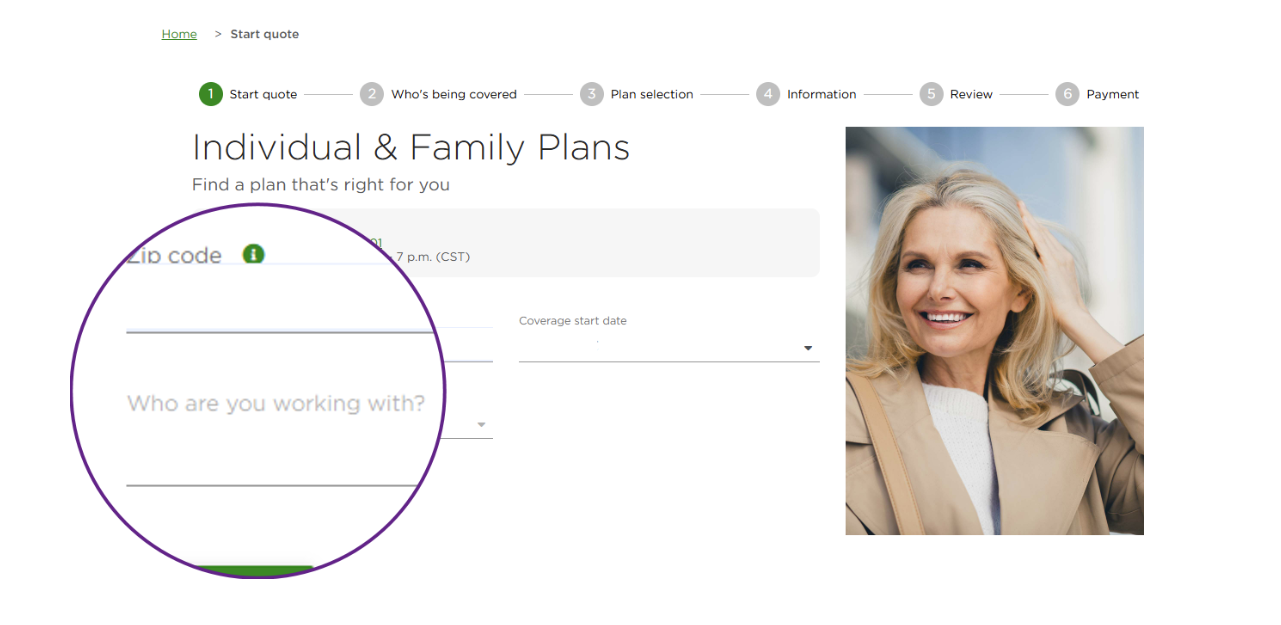 Step 2: select your producer name (all I&F producers in your agency are displayed) image example