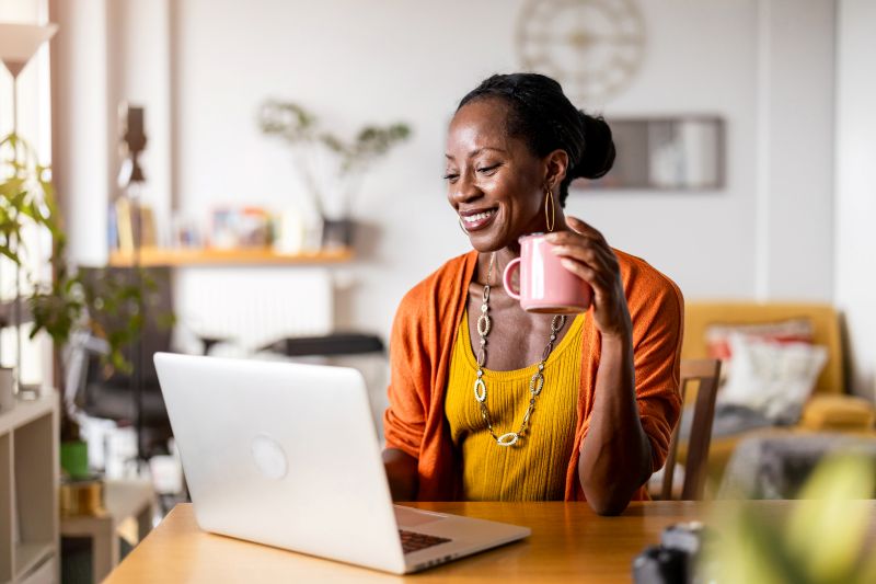 Woman registering for MySmile
