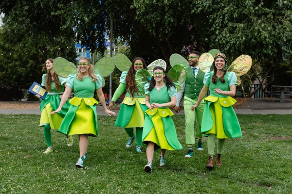 Young people in fairy costumes