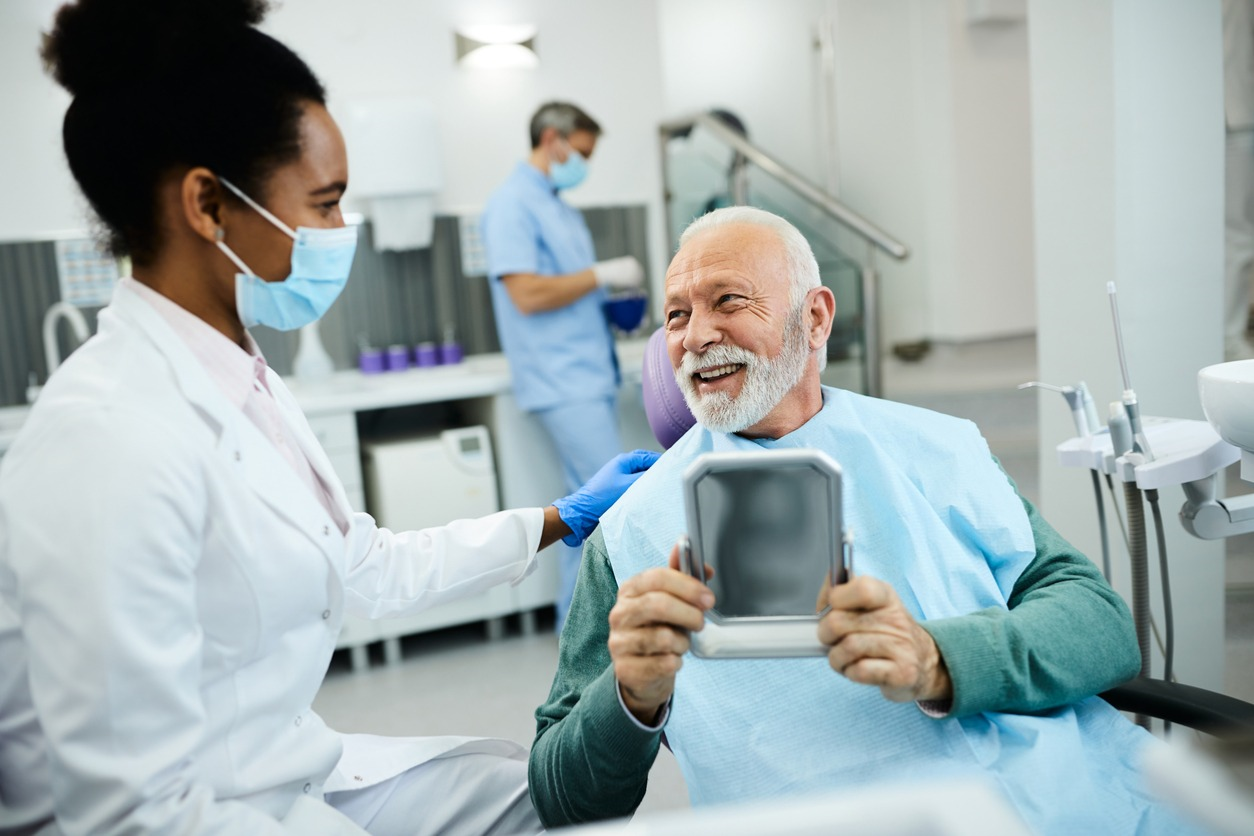 man at dentist appointment